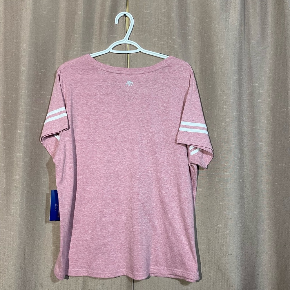 NWT Aeropostale 1X Heathered Pink Short Sleeve Tee - Picture 2 of 5